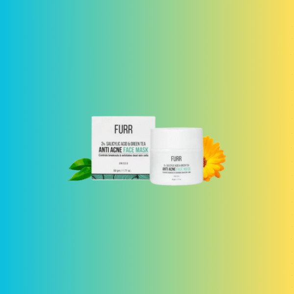 FURR 2% Salicylic Acid & Green Tea Anti Acne Face Mask - 50gm