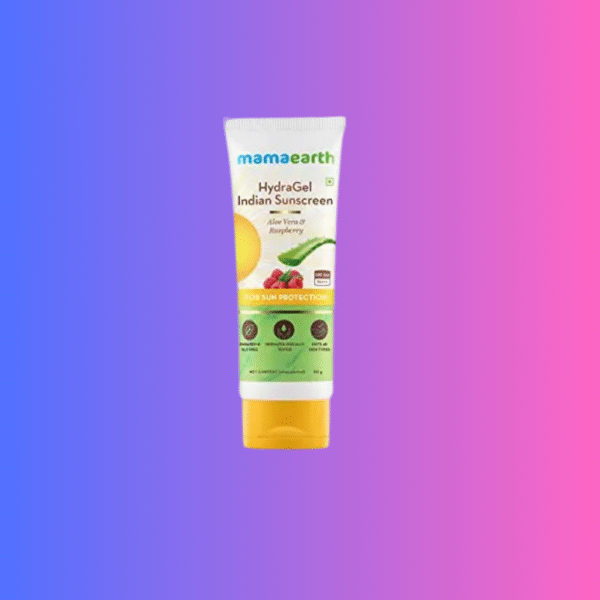 Mamaearth HydraGel Indian Sunscreen with Aloe Vera & Raspberry for Sun Protection-50g