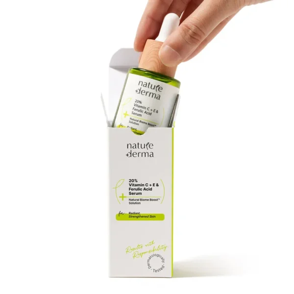 Nature Derma 20% Vitamin C + E and Ferulic Acid Serum, 30ml