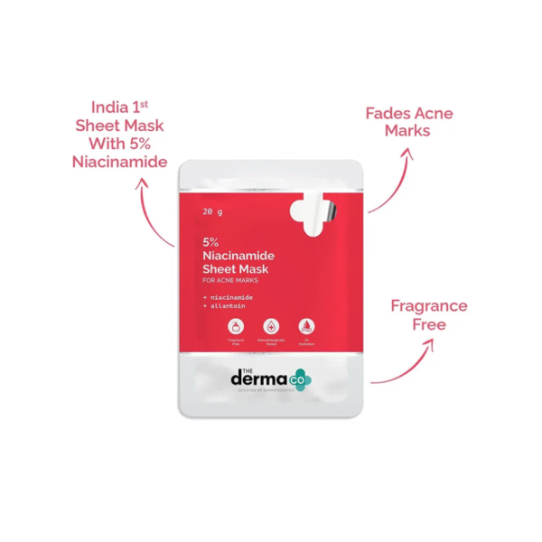 5% Niacinamide Sheet Mask With Niacinamide & Allantoin - 20g