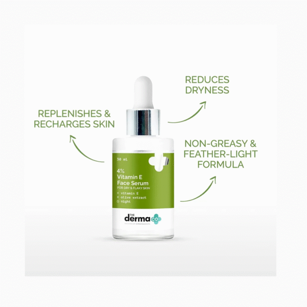 4% Vitamin E Face Serum with Vitamin E and Olive Extract - 30 ml
