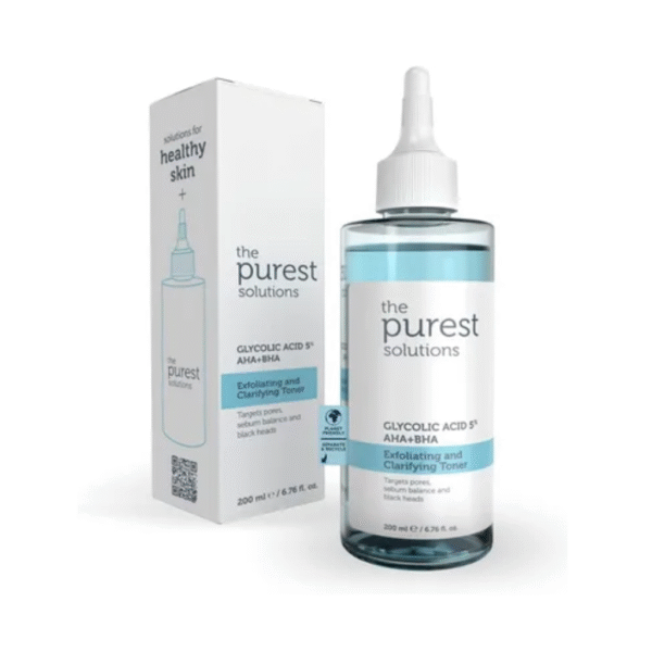 The Purest Solutions Exfoliating and Clarifying Toner | Glycolic Acid 5% AHA + BHA | 30ml - Image 3