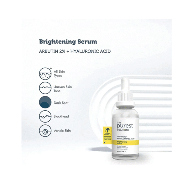 The Purest Solutions Brightening Serum | Arbutin 2% + Hyaluronic Acid | 30ml
