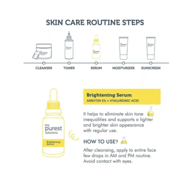 The Purest Solutions Brightening Serum | Arbutin 2% + Hyaluronic Acid | 30ml - Image 3