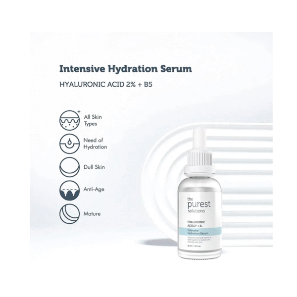 The Purest Solutions Intensive Hydration Serum | Hyaluronic Acid 2% + B5 | 30ml