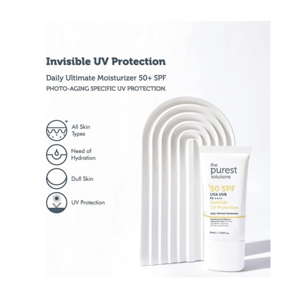 The Purest Solutions Invisible UV Protection | Moisturizer SPF 50+ | 50ml