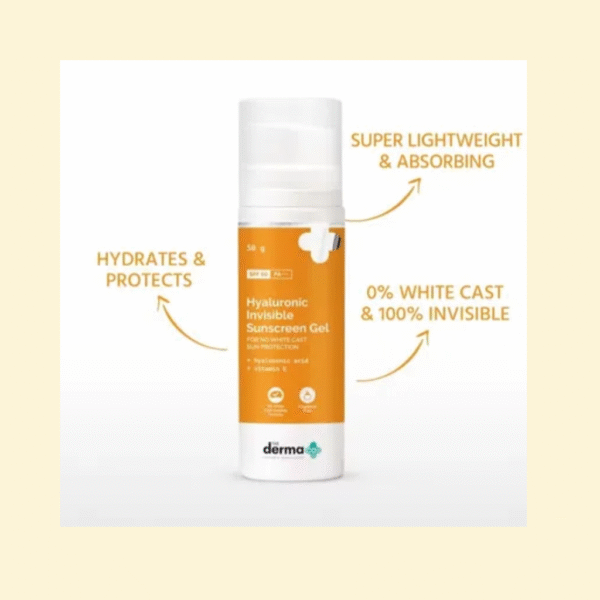 Hyaluronic Invisible Sunscreen Gel with Hyaluronic Acid & Vitamin E - 50g - Image 3