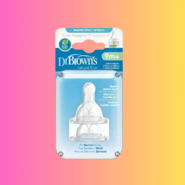 Dr Brown's 312-INTL Y-Cut Silicone Narrow-Neck "Options" Nipple - 2 Pcs (9m+)