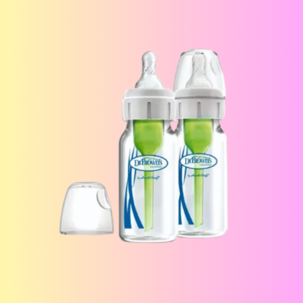 Dr Brown's 4 oz /120 mL Options+ Glass Narrow Baby Bottles, 2-Pack SB42003-P2